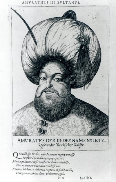 Portret van Murad III door Turkish School